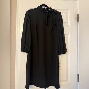 Calvin Klein Black Sheer Sleeve Dress